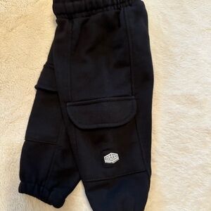 Zara Kids Black Cargo Joggers